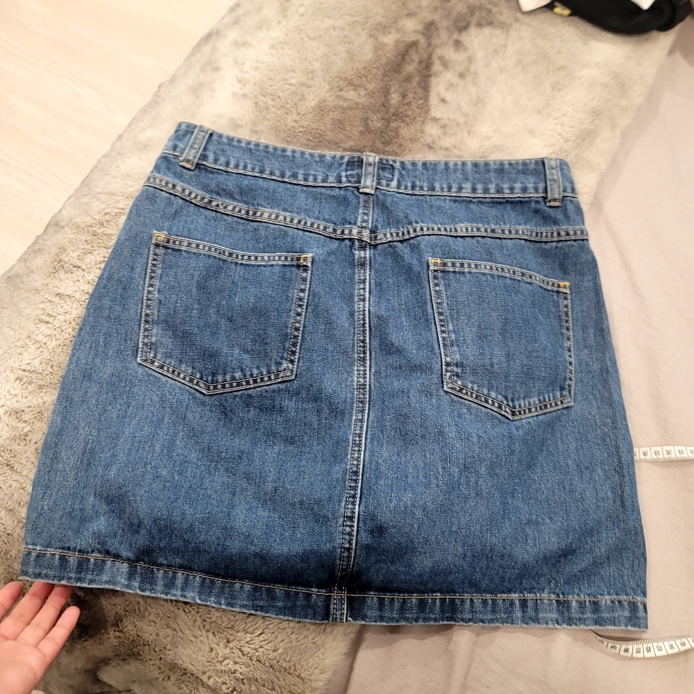 MARINE LAYER Denim Mini Skirt Size Large - Picture 8 of 12